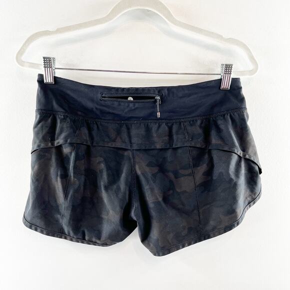 Lululemon Speed Up Short High-Rise 2.5" Heritage 365 Camo Deep Coal Multi Black - Picture 5 of 5
